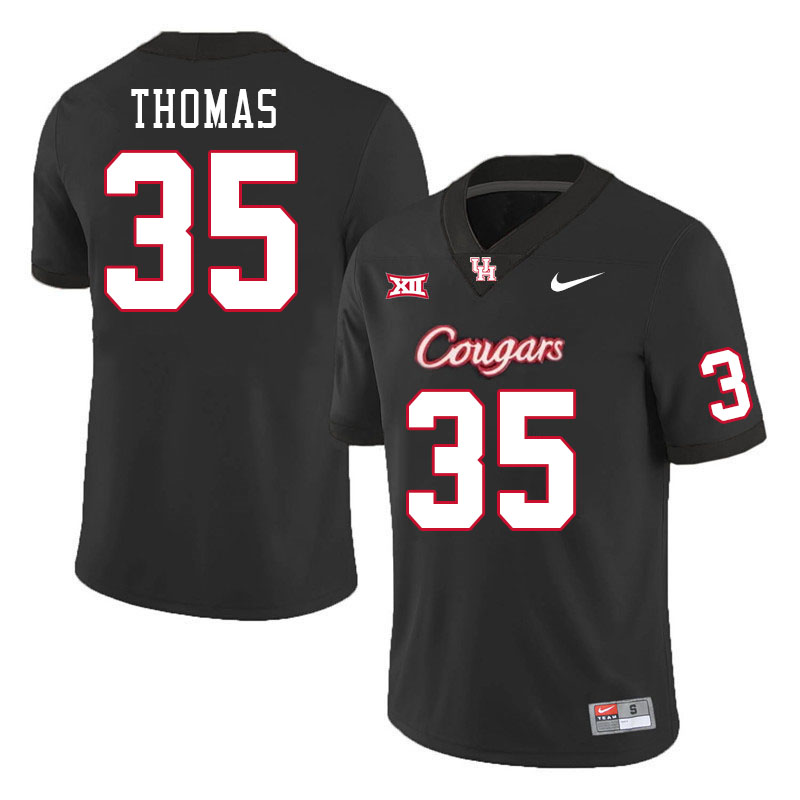 Men #35 Kaleb Thomas Houston Cougars College Football Jerseys Stitched-Black